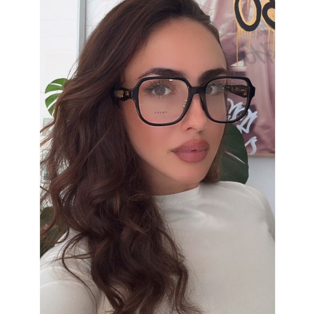 NEW Prada PR B07VD Black Tortoise Eyeglasses Frames - Picture 1 of 8